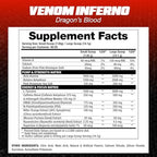 DRAGON PHARMA Venom Inferno, Extreme High-Stim Pre-Workout, Explosive Energy and Unparalleled Focus (40 Servings, Dragon's Blood)
