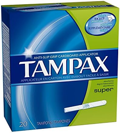 Tampax Super Absorbency Tampons with Flushable Applicator 20 ct