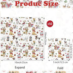 Glenmal 50 Pcs Holiday Pet Napkins Disposable Christmas Decoupage Napkin Pack 5" x 5" Christmas Dog Cocktail Napkins for Xmas Themed Party Holiday Gifts