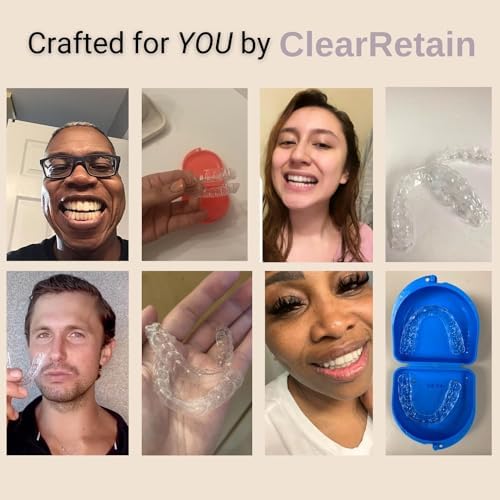 Custom Clear Dental Retainers Made in The USA Ortho Lab | at Home Kit for Perfect Custom Fit Great for Replacement Retainers Fast Turnaround Time (Upper & Lower Set)