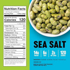 The Only Bean - Crunchy Roasted Edamame Beans (Sea Salt) - Keto Snacks (2g Net) - High Protein Healthy Snacks (14g Protein) - Low Carb, Gluten-Free Snack, Vegan Food - 4 oz (3 Pack)
