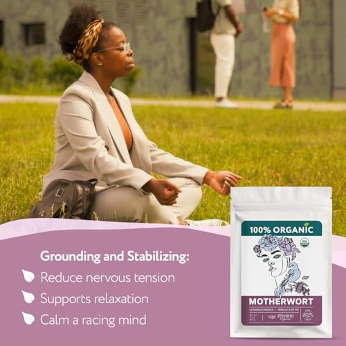 Zhivana Organics Organic Motherwort Herb (3oz.) - Leonurus cardiaca – Dried Loose Leaf Motherwort for Herbal Tea & Tincture - Heart & Emotional Balance Support