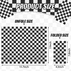 Lincia 100 Pcs Disposable Paper Napkins Checkered Black and White Napkins Disposable Gingham Race Car Birthday Party Supplies for Dinner Picnic Barbecue Racing Themed Party Favors, 3 Ply