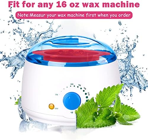 Mity rain 2pcs Silicone Wax Warmer Liner, Non-Stick Wax Pot Silicone Bowl Replacement, Reuse Wax Melt Warmer Liner With 2pcs Silicone Spatulas For Hair Removal(Blue+Red)