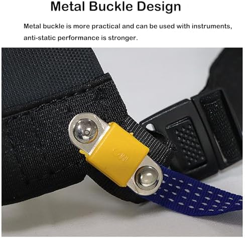 ESD Anti‑Static Strap, Anti Static Foot Heel Straps, 103-106Ω Adjustable Wrist Grounder Band with Fast Opening Clasp for Workshop Grounding, 6 Pieces