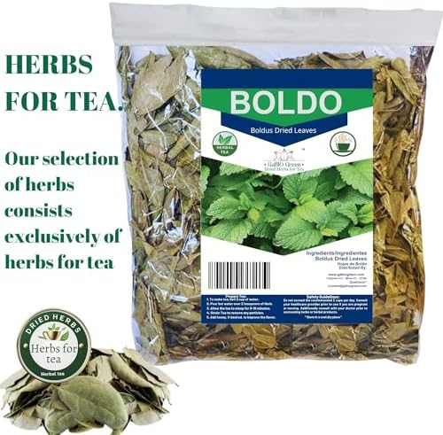 Gabio Green- Boldo Dried Leaves,(4 oz/114 Gr), whole Boldo Leaf, 100% Natural Detox, Hojas De Boldo, Peumus Boldus Herbal Tea, Boldo Tea, Packaged in The USA