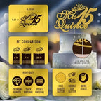 Mis Quince 15 Quinceanera Glitter Cake Topper, Fifteen Birthday Party Decorations Ideas, Premium Quality Decoration, Sturdy Doubled Sided Glitter, Acrylic Stick. Made in USA (Gold)