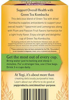 Yogi Tea Green Kombucha Tea - 16 Bags per Pack (4 Packs) - Organic - With Kombucha to Support Overall Health - Includes Lemongrass, Spearmint Leaf & More