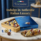 Tuscanini Fine Italian Chocolate Truffles Gift Box (15 Truffles) | Assorted Milk, Dark & Hazelnut Milk Truffles | Imported from Italy | Ready-to-Gift | Perfect for Valentines | Kosher (including Passover)