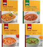 Ashoka - Paneer Combo (Matar Paneer, Paneer Makhani, Punjabi Choley, Palak Paneer), 4 PACK, Ready to Eat Meals