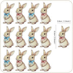 40 Edible Easter Bunny Cupcake Toppers, Rabbit Cupcake Picks, Easter Day Cake Toppers for Easter Theme Spring Birthday Spring Easter Party Cake Decorations