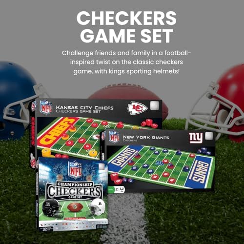 MasterPieces Family Game - NFL Green Bay Packers Checkers - Officially Licensed Board Game for Kids & Adults