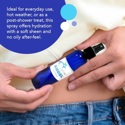 Body Oil Spray – Inspired by Angel Fragrance – Long Lasting Perfume Body Oil Mist – Lightweight Moisturizing Dry Body Oil – Non Greasy Formula – Fine Mist Spray – 8 oz