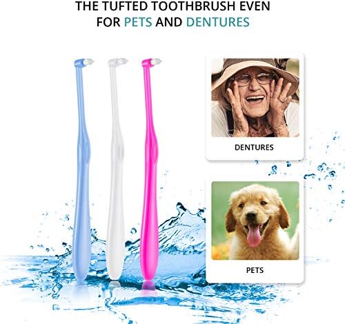 Boao 6 Pieces Tuft Toothbrush Tufted End-tuft Soft Trim Single Compact Interdental for Detail Cleaning Tapered Brush(Tapered Brush)