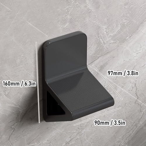 Fockety Shower Foot Rest for Shaving Legs, Anti Slip No Drill Wall Mounted Foot Pedal, Bathroom Triangular Shower Step Foot Stand Shower Shaving Foot Rest for Pregnant Woman Shower (Gray)