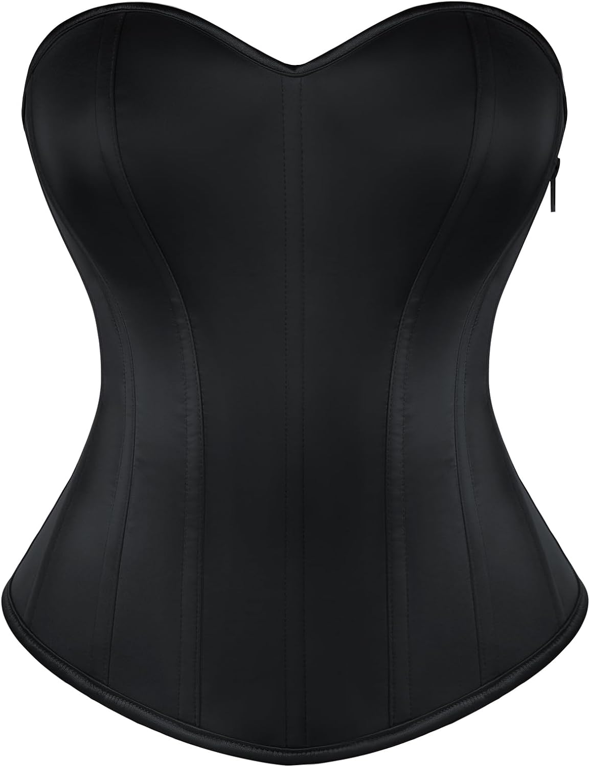 Scarlet Darkness Women's Strapless Corset Top Bustier, Fishboned Waist Cincher, Sweetheart Neckline, for Daily & Parties
