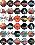 30 x Edible Cupcake Toppers – Racing Cars Themed Collection of Edible Cake Decorations | Uncut Edible on Icing Sheet