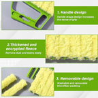2-Pack Microfiber Blind Cleaner Tools - 7-Finger Washable Duster for Venetian Blinds, AC Vents, Fans & Wood Surfaces - Flexible Head with Non-Slip Handle