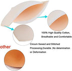 Bra Pad Inserts 4 Pairs, Bra Pads Sewn Padded for Sports Bra A/B or C/D,D/E Cup Beige or Black, White Optional