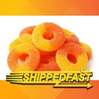Peach Rings Gummy Candy (5 Pound Bag) 80oz. Bulk Chewy Authentic Taste Gourmet Candies