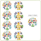 Ercadio 48 PCS Edible Robot Cupcake Toppers Cartoon Robot Cake Picks Gear Happy Birthday Cake Decor for Kids Theme Boys Birthday Baby Shower Party Supplies
