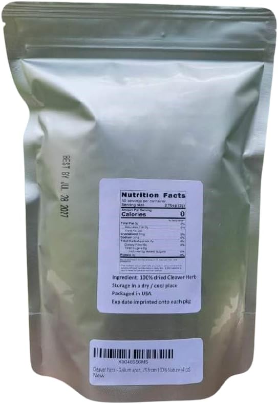 Cleavers herb - Galium aparine Dried Leaf C/S from 100% Nature (4 oz)