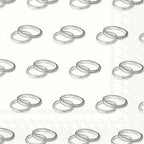 Boston International IHR 3-Ply Paper Napkins, 20-Count Lunch Size, Silver