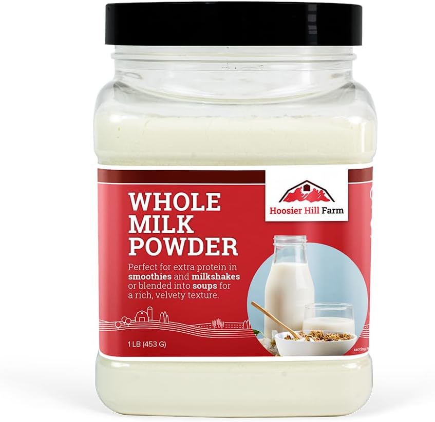 Whole Milk Powder by Hoosier Hill Farm, 1 Pound (Pack of 1)