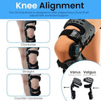 Comfyorthopedic UPGRADED Single Side OA Medial Unloader Knee Brace for Men and Women Osteoarthritis & Arthritis Pain Support, Bone on Bone Joint Offloader L1851 L1843 Built-in Hex Key, Fits Up To 32in Plus Size Thigh Left