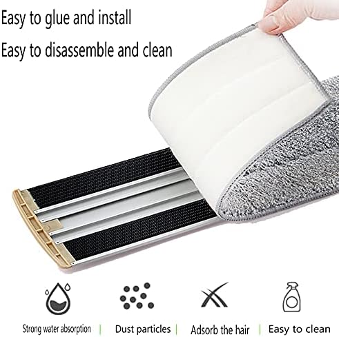 18 Inch Microfiber Floor mop Pads 6 Pack Microfiber Mop Replacement Heads for Wet Dry Mops Premium Floor Cleaning Pads Reusable Best Home Cleaning mops dust Hardwood Tile Kitchen