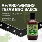WarPig BBQ FUBAR Elite BBQ Sauce - Sweet & Tangy Texas Style Barbecue Sauce for Ribs, Pork & Chicken - Competition Winning Pitmaster Glaze & Grilling Sauce - Small-Batch Crafted 21 oz Bottle