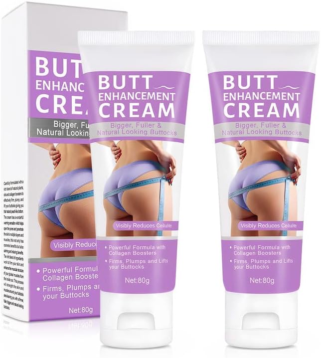 2 Pack Butt Enhancement Cream, Hip Lift Up Cream for Bigger Butt - Deeply Moisturizing Buttocks Cream Massage Lotion