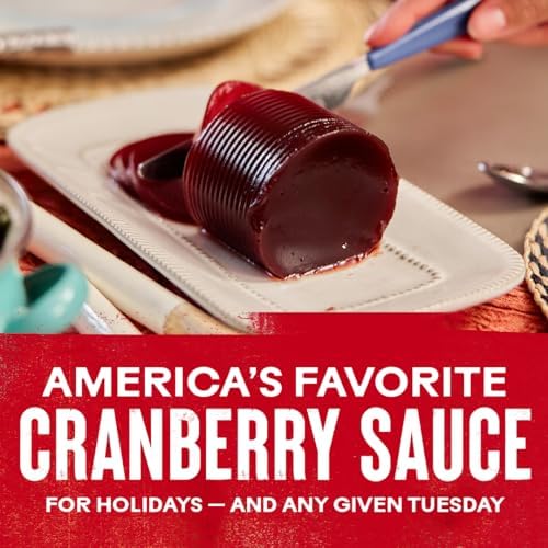 Ocean Spray Jellied Cranberry Sauce, Canned Side Dish, 14 Oz Can (Pack of 1)