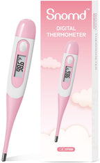 Clinical Digital Thermometer for Adults and Babies, Oral Armpit and Rectal Temperature Thermometer for Fever with Alarm, Flexible Tip