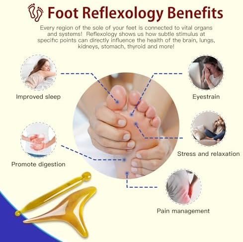 Reflexology Socks Set with Triangular Acupressure Massage Tool - Plantar Fasciitis Relief for Heel Pain, Muscle Tension - Men & Women (Travel, Portable) (Brown)