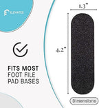 Professional Pedicure File Refills - Pack of 50 Foot File Replacement Pads - Black - Disposable Foot Files for Pedicures - Pedi Foot File Pads with Water Resistant Strong Adhesive (180 Grit)