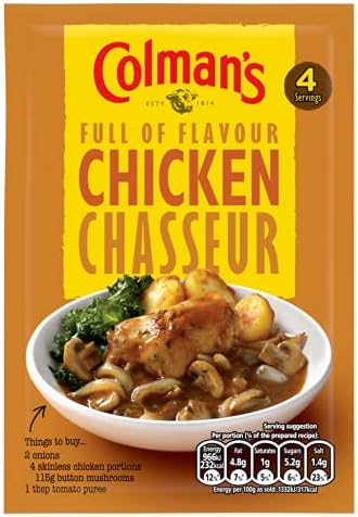 Colman's Chicken Chasseur Recipe Mix perfect with a baked potato quick to prepare sauce mix 43 g