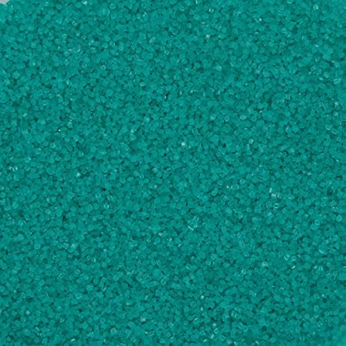 TURQUOISE Sugar Crystals - 4 oz shaker jar - Edible Sugar Sprinkles/Sanding Sugar for Cakes, Cupcakes, Cookies, Icing, Chocolate