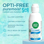 Opti-free Puremoist Multi-Purpose Contact Lens Cleaning and Disinfecting Solution, 4 Fl Oz