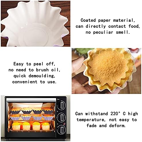 200 PCS Cupcake Liners TIE-DailyNec Flared Muffin Baking Cups Holder Greaseproof Coated Cake Cups, Food Grade Safe Brioche Wrappers for Birthday Party Wedding Anniversary (Brown)