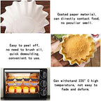 200 PCS Cupcake Liners TIE-DailyNec Flared Muffin Baking Cups Holder Greaseproof Coated Cake Cups, Food Grade Safe Brioche Wrappers for Birthday Party Wedding Anniversary (Brown)
