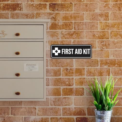 Standard First Aid Kit Sign (Red) - Small
