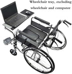 Portable Adjustable Wheelchair Lap Tray Table, Removable Desk for Wheelchairs, Universal Angle Design, Sturdy Steel Support, Ideal for Dining & Activities (Gray)