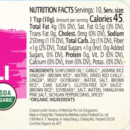 Mekhala Organic Sichuan Mala Chili Cooking Paste. Versatile Condiment, Marinade Seasoning. Spicy Tingly, Vegan. Gluten-Free (3.53oz)