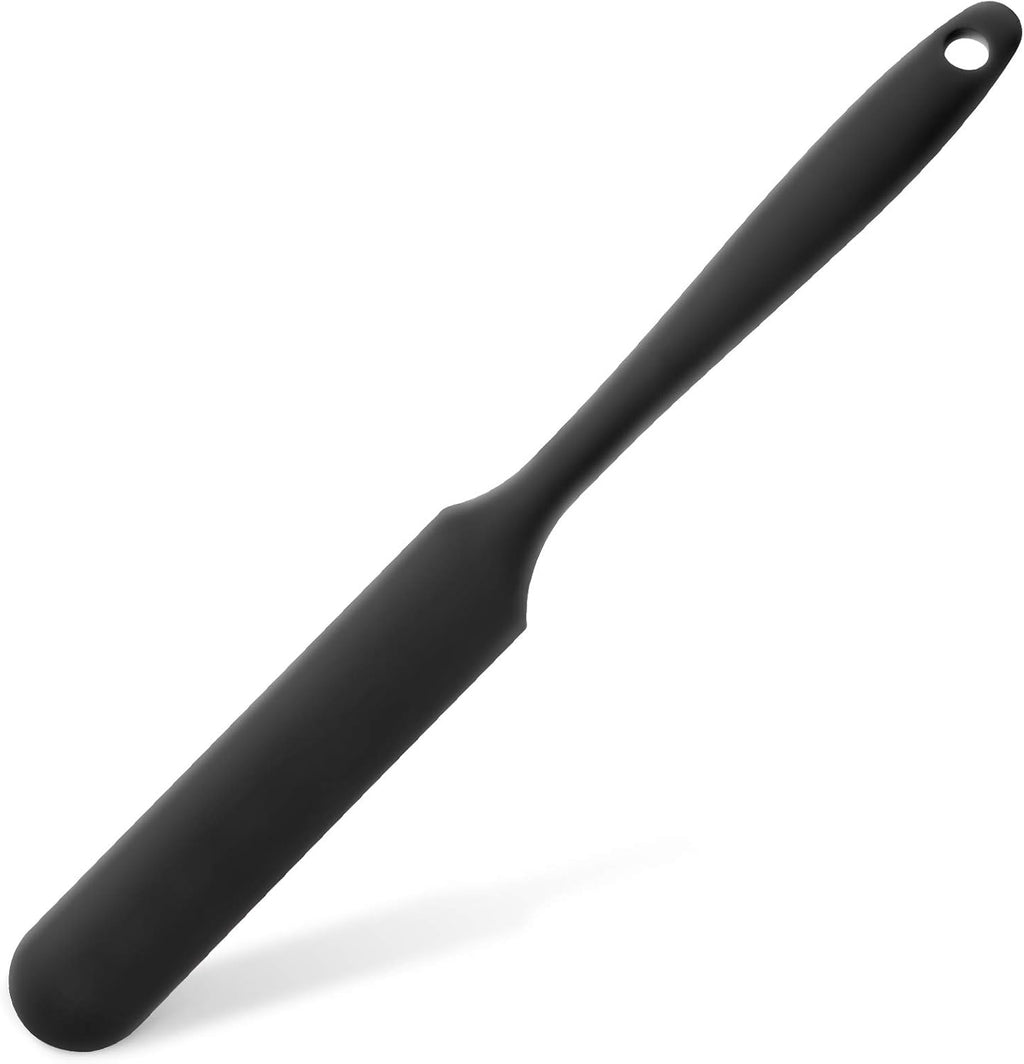 Patelai Non Stick Wax Spatulas Silicone Waxing Sticks Waxing Applicator Hair Removal Large Reusable Scraper Large Area Hard Wax Sticks for Home Salon Body Use Mixing Resin(Black)