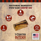 THE COUNTRY BUTCHER 4" Beef Marrow Dog Bones for Aggressive Chewers, Large and Medium Breed Dog Treat, Natural, Tough, Chew Toy, Made in the USA, 3 Count