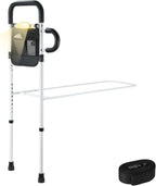 Bed Rails for Elderly Adults Safety - Medical Bedside Assist Rail with Motion Sensor LED Light & Pouch - Adjustable Bed Cane Dual Side Grab Bar Handrails for Seniors Fits Twin Full Queen King
