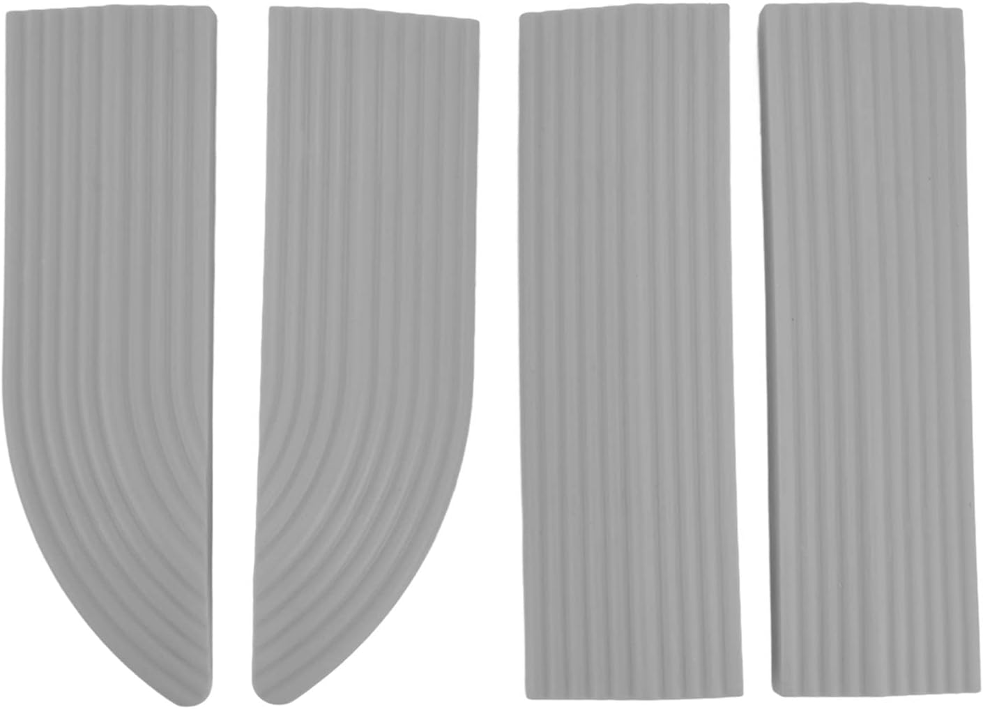 Universal Sweeper Door Sill Rubber Threshold Protect 4PCS, Durable Non Slip Design, Flexible Assembly - Wear Material, Fits Wheelchairs and Electric Scooters (Grey)