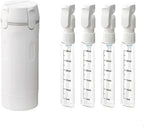 BOMPOW 4-in-1 Travel Bottles Set, Leak-Proof Refillable Containers Dispensers Labels Portable Toiletry Organizer Cup for Shampoo, Lotion, Soap