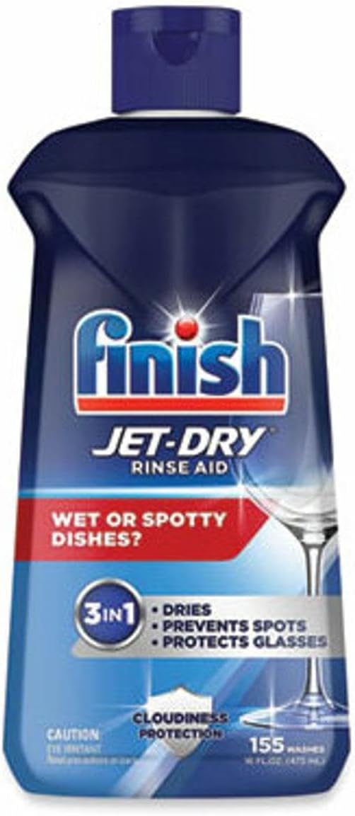 Finish Jet Dry Dishwasher Rinse Aid, 16 oz (Case of 6)